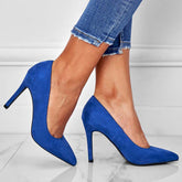 Classic Pointed Toe Stiletto Pumps Slip on High Heel Dress Shoes